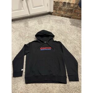 Costco Wholesale Hoodie Men Med Women L Black Pullover Fleece Lined Heavyweight